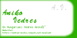 aniko vedres business card